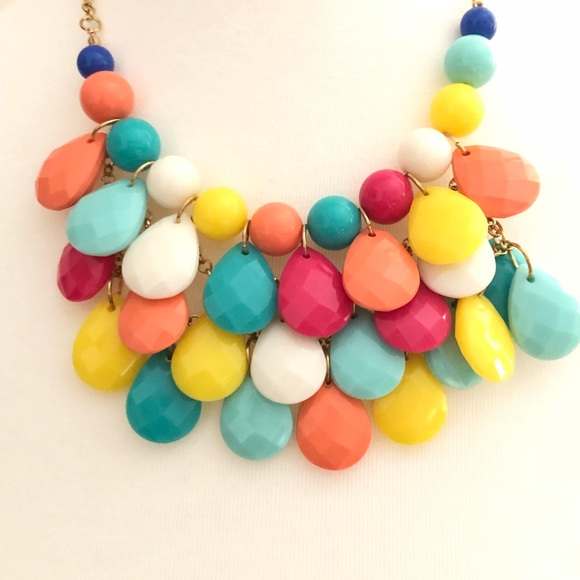 multi color beaded necklace - Picture 4 of 5